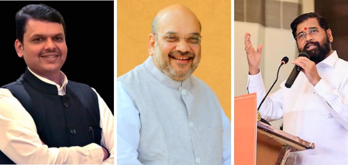 Devendra Fadnavis Meets Amit Shah In Delhi To Allocate Ministers, Eknath Shinde Absent.