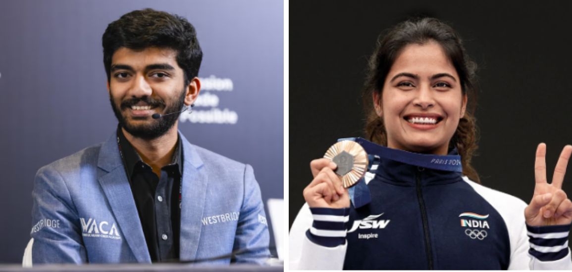 D Gukesh, Manu Bhaker, and two other athletes received the Khel Ratna Award.