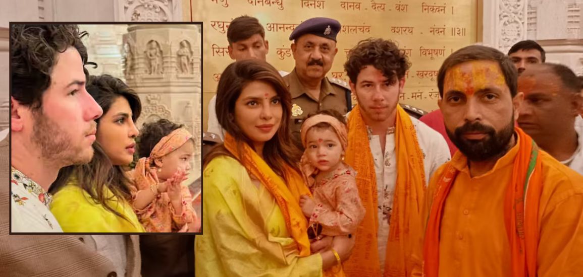 Priyanka Chopra Visits Ayodhya Ram Mandir with Husband Nick Jonas and Daughter Malti