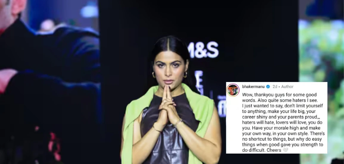 Manu Bhaker walked the ramp for Lakme Fashion Week 2024 but got trolled.